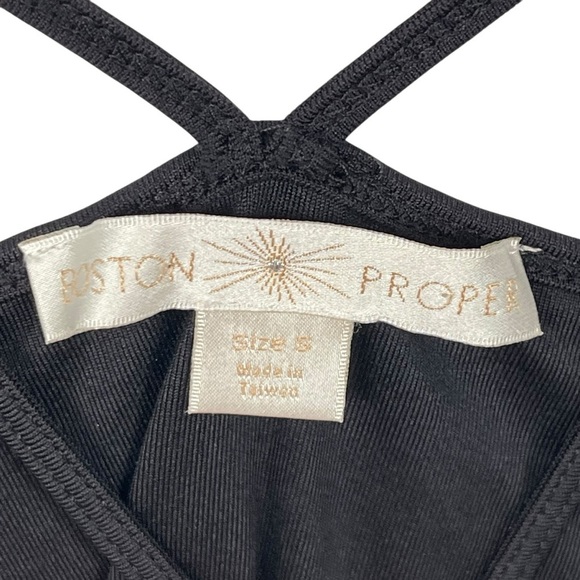 Boston Proper Black Ruched Strappy Camisole – Size S Stretch Nylon Blend - Picture 6 of 10